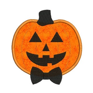 Bordado de Halloween - Diseño de apliques de calabaza - Diseño de bordado de otoño - Diseño de bordado a máquina - DESCARGA INSTANTÁNEA