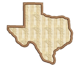 Texas Applique Design - Texas Embridery Design - State shape embroidery - Machine embroidery design - Instant download - 5 SIZE