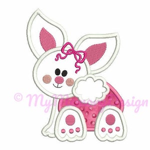 Easter Bunny Embroidery - Bunny applique - Easter embroidery - Baby embroidery - Machine embroidery file - INSTANT DOWNLOAD 4x4 5x7 6x10