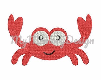 Crab embroidery design - Crab applique design - Sea - Animal - Fish - Boy - Girl - Baby -  Summer - Instant download - Machine Embroidery