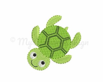 Baby Cute Turtle embroidery, Animal Embroidery design,  Summer embroidery design, Machine embroidery design, INSTANT DOWNLOAD, 6 sizes