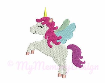 Unicorn girl Embroidery Design - Animal embroidery design, Cute unicorn design - INSTANT DOWNLOAD, 4 size