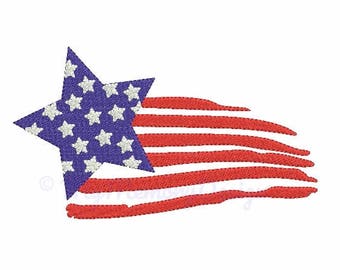 Flag embroidery design - American flag embroidery - 4th of july design - Machine embroidery INSTANT DOWNLOAD pes hus jef vip vp3 xxx dst exp