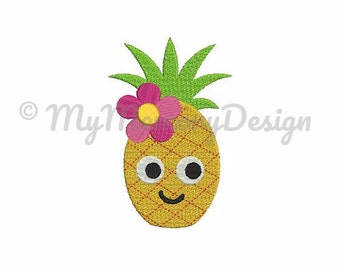 Pineapple embroidery design - Summer embroidery - Fruits embroidery design - Tropical design - Machine embroidery  design - INSTANT DOWNLOAD