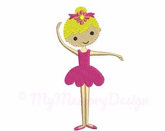 Ballet dancer embroidery design,  Ballet girl embroidery design, Little Girl embroidery, Machine embroidery design, INSTANT DOWNLOAD, 7 size