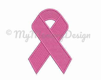 Cancer Ribbon Machine Embroidery Design, Fill Stitch Design, Cancer Awareness Ribbon, 10 SIZES, INSTANT DOWNLOAD