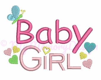 Baby Girl Embroidery Design - New born embroidery - Girl Embroidery Pattern - Machine embroidery digital file - INSTANT DOWNLOAD - 3 size