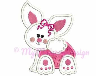 Easter Bunny Embroidery - Bunny applique - Easter embroidery - Baby embroidery - Machine embroidery file - INSTANT DOWNLOAD 4x4 5x7 6x10