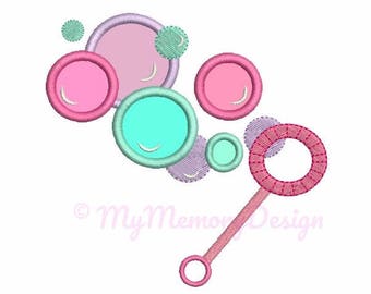 Bubble Embroidery Design - Bubble Wand Embroidery Pattern - Machine embroidery Instant download pes hus jef vip vp3 xxx dst exp 4x4 5x7 6x10