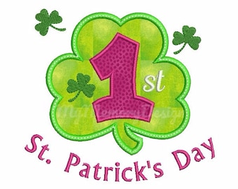 St. Patrick's Embroidery Design - Clover embroidery - Clover applique - Shamrock embroidery -  Machine embroidery Instant download 3 size