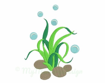 Nautical embroidery - Seaweed embroidery - Ocean design - Machine embroidery Instant download pes hus jef vip vp3 xxx dst exp 4x4 5x7 6x10