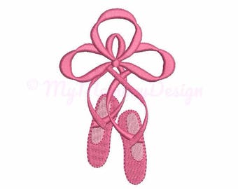 Ballet shoes embroidery design - Mini embroidery - Machine embroidery - Digital File - Instant download - pes hus jef vip vp3 xxx dst exp