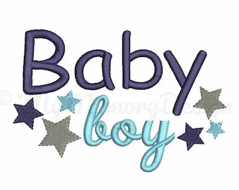 Baby Boy Embroidery Sayings - New baby embroidery design - Star embroidery - Machine embroidery Instant download file - 4x4 5x7 6x10 sizes