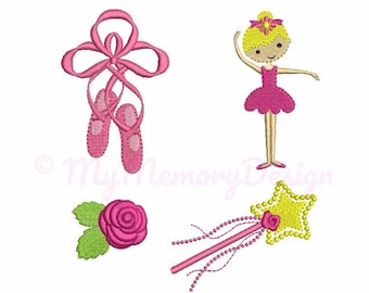 Ballet embroidery design - Mini embroidery set - Machine embroidery - Digital File - Instant download - pes hus jef vip vp3 xxx dst exp