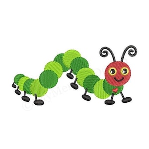 Caterpillar Machine Embroidery Design, Animal embroidery, Machine embroidery design, Instant download, 4 sizes