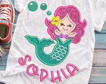Mermaid embroidery design, Girl embroidery, Summer embroidery, Baby embroidery, Beach embroidery, Machine embroidery design, 4x4 5x7 6x10