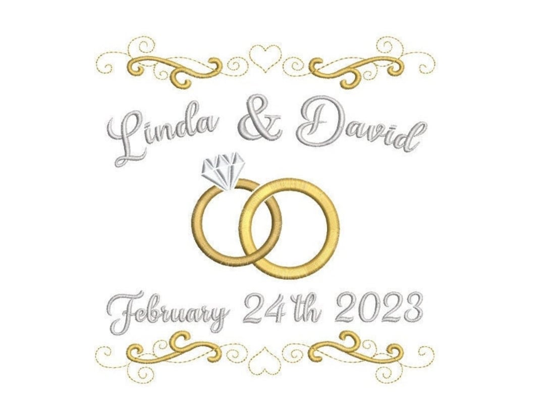 Wedding Ring Cushion Machine Embroidery Design, Bridal Ring Pillow