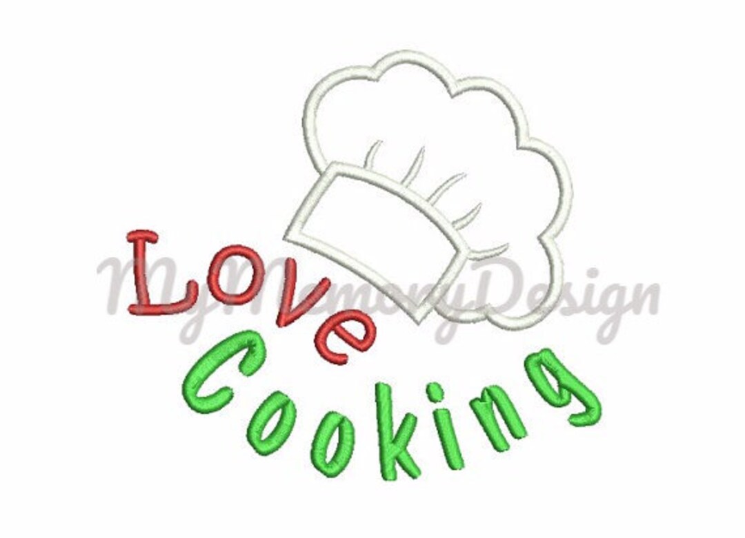 Kitchen Embroidery Design, Chef Hat Embroidery Design, Baking