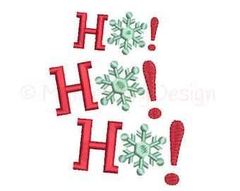 Santa embroidery design - Ho Ho Ho design - Christmas embroidery design - Machine embroidery design - INSTANT DOWNLOAD  3 sizes 4x4 5x7 6x10