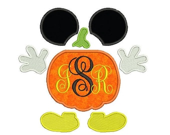 Pumpkin  Applique Design - Halloween embroidery design - Instant download - pes  jef  hus vip  vp3  xxx  dst  exp - 3 size - 4x4 5x7 6x10