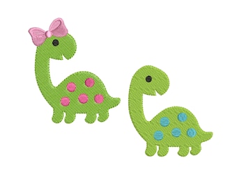 Dinosaur  Embroidery Design - Animal Embroidery Pattern - Machine embroidery digital dowload file - INSTANT DOWNLOAD 5 SIZES