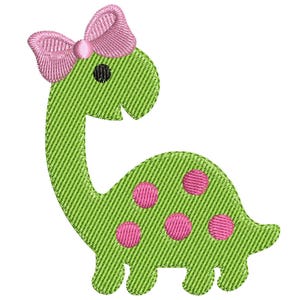 Dinosaur Girl Embroidery Design - Animal Embroidery Pattern - Machine embroidery digital dowload file - INSTANT DOWNLOAD 5 SIZES