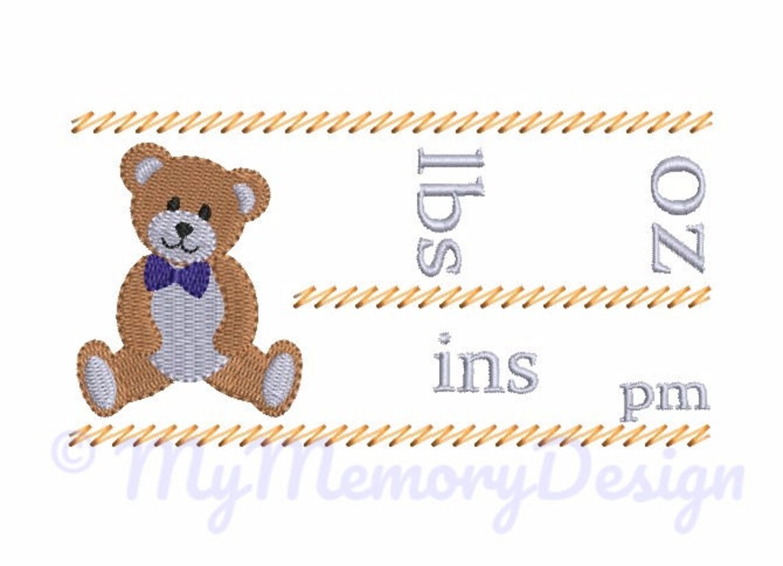 Baby Birth TEMPLATE Subway Art Embroidery Birth Announcement Etsy