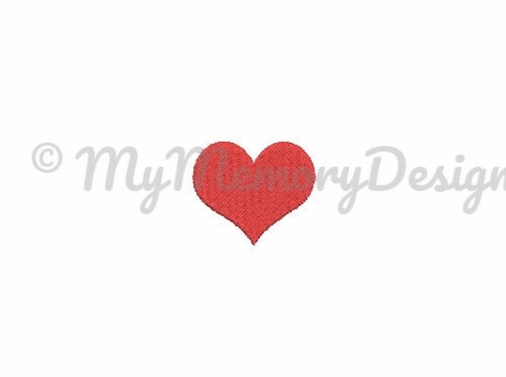 Heart fill stitch embroidery design - Mini fill stitch machine embroidery design - Baby embroidery - INSTANT DWNLOAD - 4 SIZE for 4x4 hoop