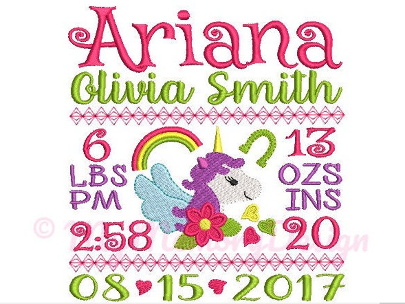 unicorn birth announcement