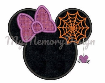 Halloween Embroidery Design - Girl Applique design -  Mouse head embroidery design - Machine embroidery - INSTANT DOWNLOAD - 3 SIZE