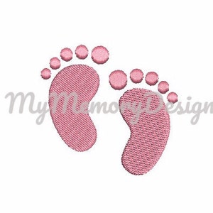 Baby embroidery design - Feet embroidery - Filled stitch mini embroidery - Machine embroidery design - INSTANT DOWNLOAD