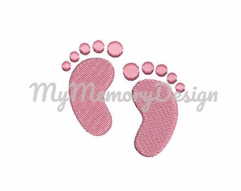 Baby embroidery design - Feet embroidery - Filled stitch mini embroidery - Machine embroidery design - INSTANT DOWNLOAD