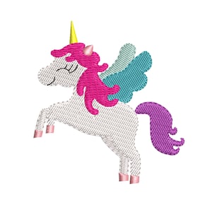 Unicorn girl Embroidery Design - Animal embroidery design, Cute unicorn design - INSTANT DOWNLOAD, 4 size