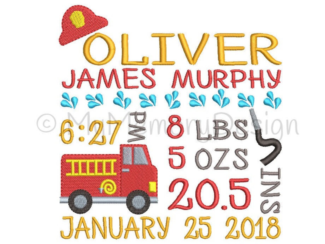 Personalized Baby Gift Baby Boy Shower Embroidery Design Etsy