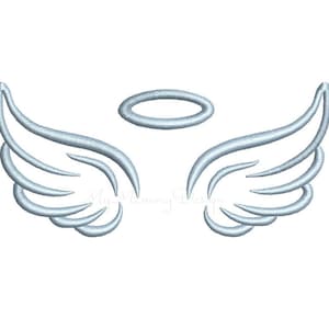 Angel Wings Embroidery Designs, Machine Embroidery Design, Instant download embroidery file, 10 sizes image 7
