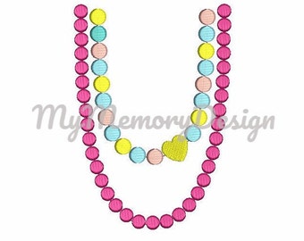 Necklace embroidery design - Pearls Necklace embroidery - Princess embroidery - Jewelry embroidery  - girl design - Machine embroidery