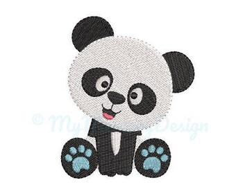 Baby Boy Panda Embroidery Design - Animal embroidery design, Baby Bear Embroidery, Machine embroidery design, INSTANT DOWNLOAD, 5 SIZES