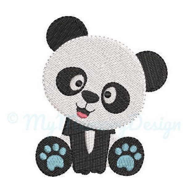 Baby Boy Panda Embroidery Design - Animal embroidery design, Baby Bear Embroidery, Machine embroidery design, INSTANT DOWNLOAD, 5 SIZES