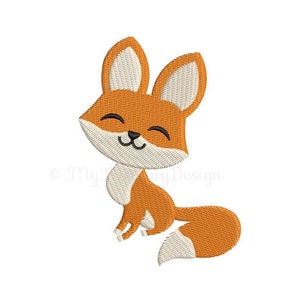 Cute Baby Boy Fox Embroidery Design, Machine embroidery design, Instant download, 5 sizes
