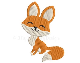 Cute Baby Boy Fox Embroidery Design, Machine embroidery design, Instant download, 5 sizes