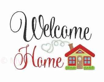 Home embroidery - Welcome embroidery design - Kitchen design - Machine embroidery INSTANT DOWNLOAD Digital File 4x4 5x7 6x10 sizes