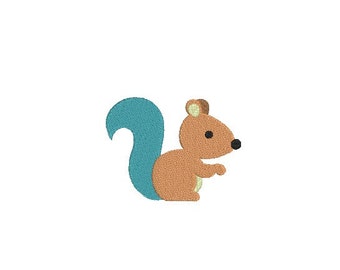 Animal embroidery pattern - Squirrel embroidery - Baby embroidery -  DIGITAL DOWNLOAD - 5 size