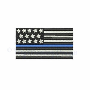 Thin blue line embroidery design - American flag embroidery - Police design - Machine embroidery INSTANT DOWNLOAD - 4x4 5x7 6x10 sizes