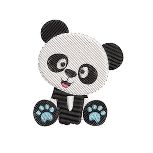 Baby Boy Panda Embroidery Design - Animal embroidery design, Baby Bear Embroidery, Machine embroidery design, INSTANT DOWNLOAD, 5 SIZES