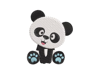 Baby Boy Panda Embroidery Design - Animal embroidery design, Baby Bear Embroidery, Machine embroidery design, INSTANT DOWNLOAD, 5 SIZES