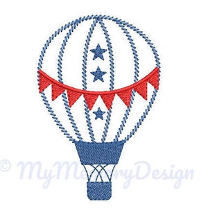 Hot air balloon embroidery design - Boy Embroidery Pattern - Machine embroidery digital dowload file - INSTANT DOWNLOAD 3 SIZES