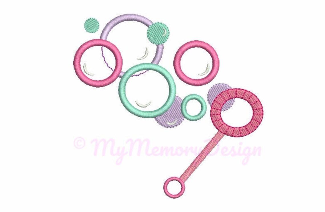 Bubble Embroidery Design Bubble Wand Embroidery Pattern Etsy