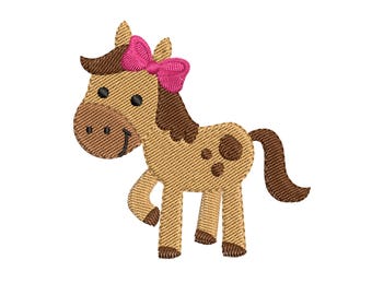 Girl Horse Embroidery Design - Girl Embroidery Pattern - Machine embroidery digital dowload file - INSTANT DOWNLOAD 8 SIZES