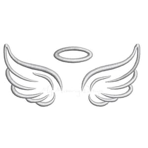 Angel Wings Embroidery Designs, Machine Embroidery Design, Instant download embroidery file, 10 sizes image 6
