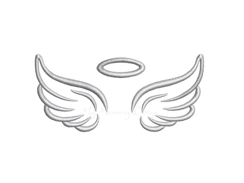 Angel Wings Embroidery Designs, Machine Embroidery Design, Instant download embroidery file, 10 sizes image 6